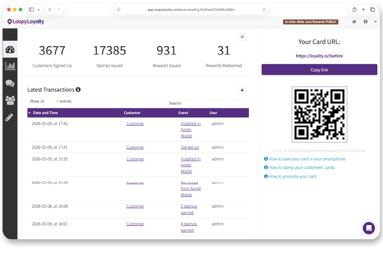 Loopy Loyalty Shareable Signup Link