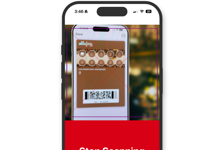 Stamper App Scanning Cards