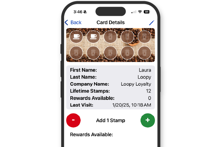 Stamper app stamp and reward instantly